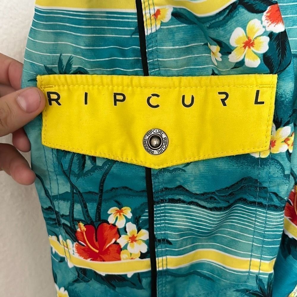 Rip Curl Mens Multicolor Swim Trunks Beach Surf Floral Board Shorts Size 32 - Picture 3 of 7